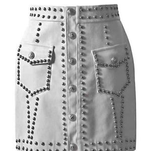[z crave] faux leather studded mini skirt BNWT #1